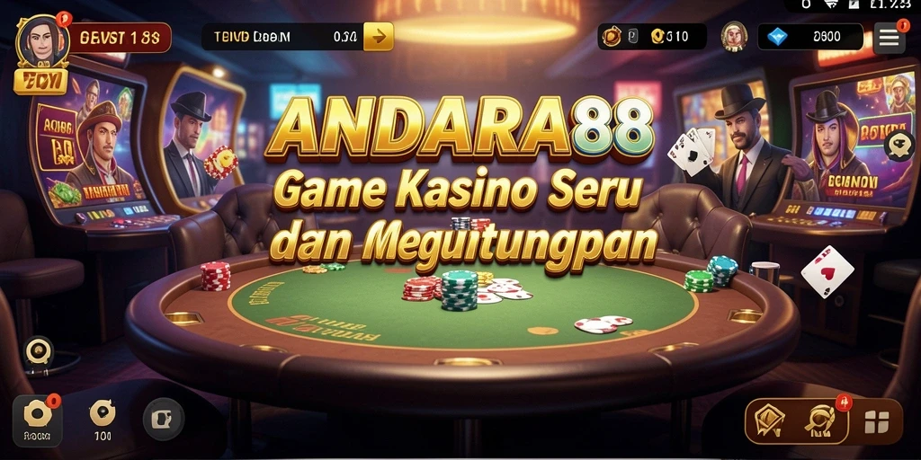 Tampilan awal permainan Kasino ANDARA88 yang menarik dan interaktif.