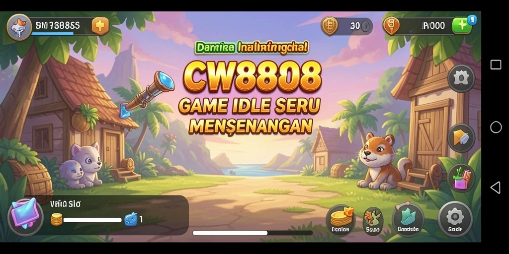Screenshot gameplay CW8888, menampilkan aksi Idle yang seru.