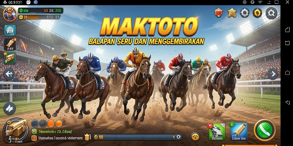 Tampilan gameplay balapan seru di MAKTOTO dengan trek menantang.