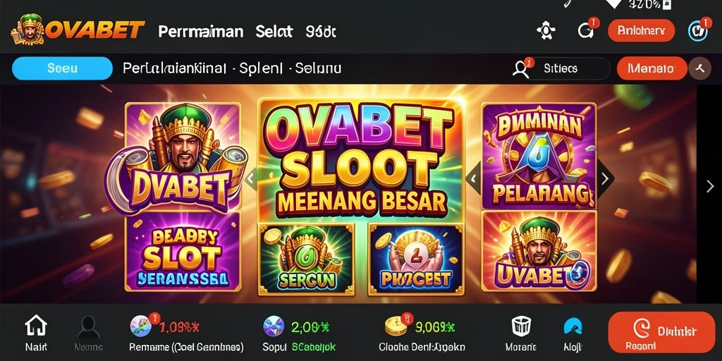 Tangkapan layar gameplay OVABET yang penuh warna dan menarik.