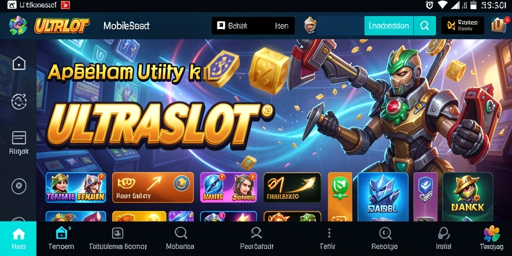 Tampilan antarmuka ULTRASLOT dengan fitur utility yang lengkap.